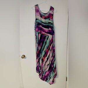 Apt. 9 Multicolored Asymmetrical A-Line Sleeveless Dress Size 1X
